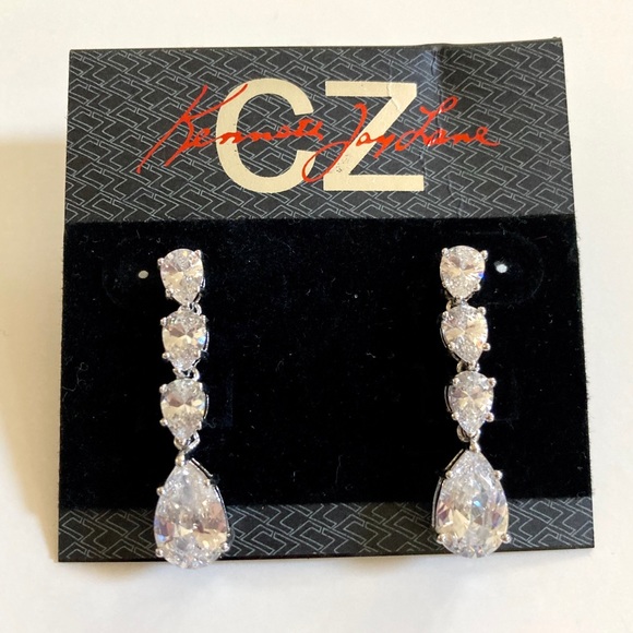 SOLD Kenneth Jay Lane CZ Pear Shape Drop Earring - Picture 3 of 7